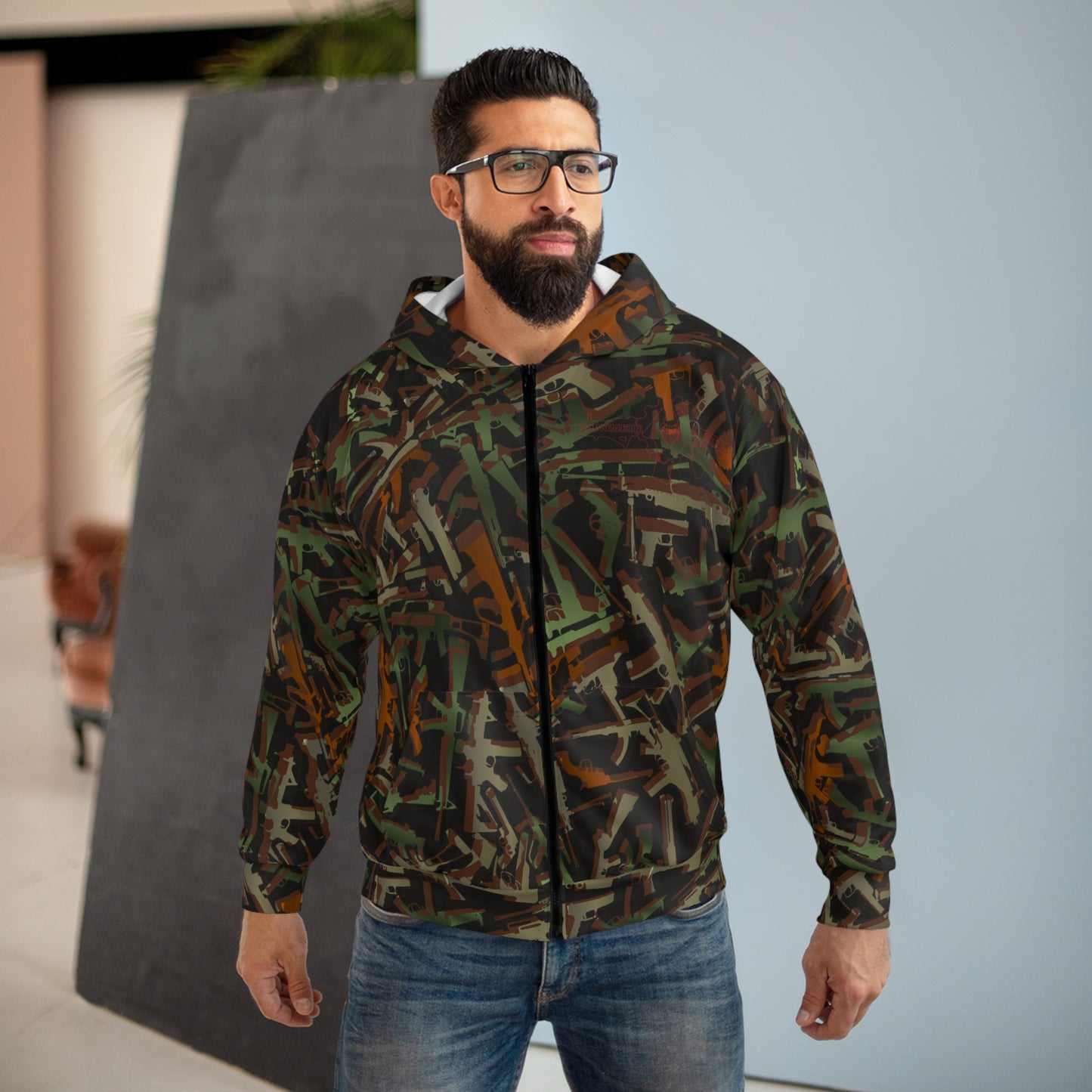 GUGmo Camo Zip Hoodie