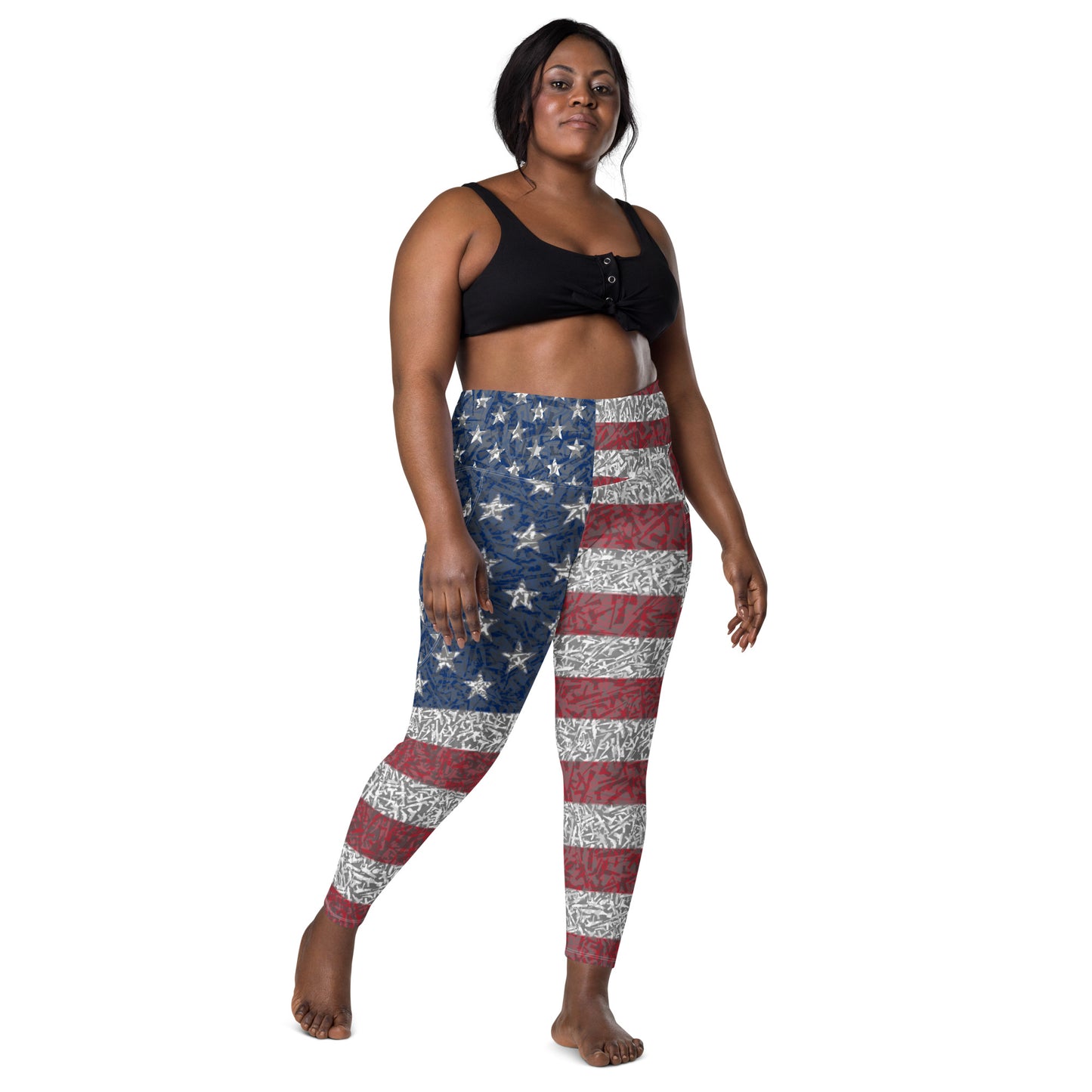 American flag GUGsmoke Leggings with pockets