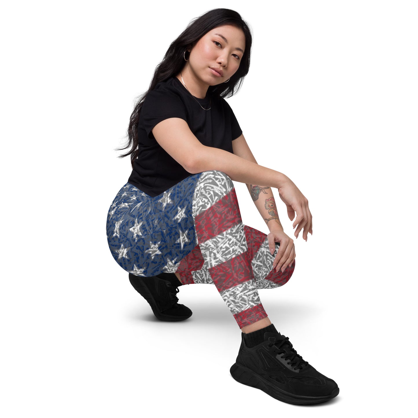 American flag GUGsmoke Leggings with pockets