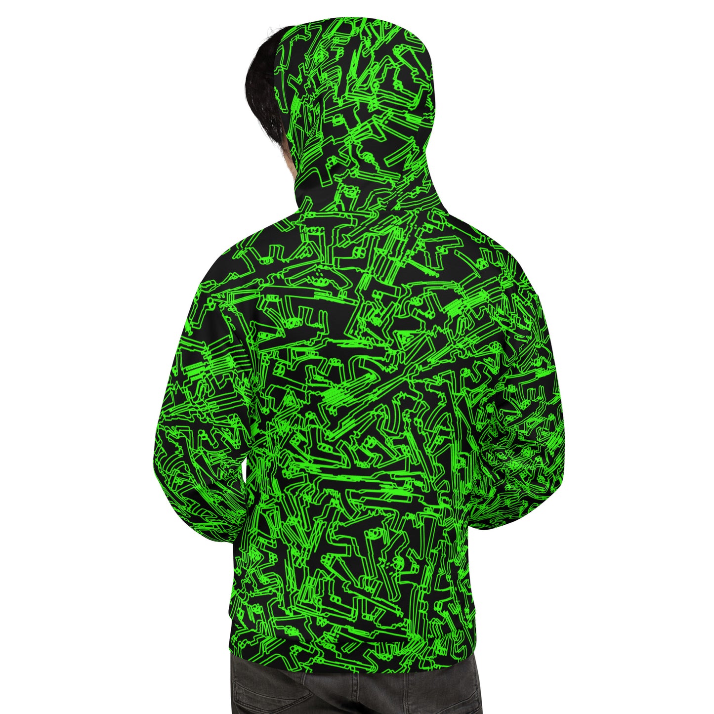 NEON BLUR Green Unisex Hoodie