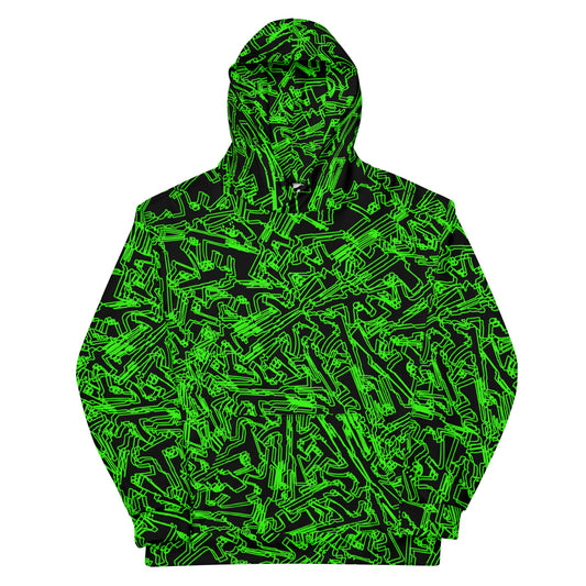 NEON BLUR Green Unisex Hoodie