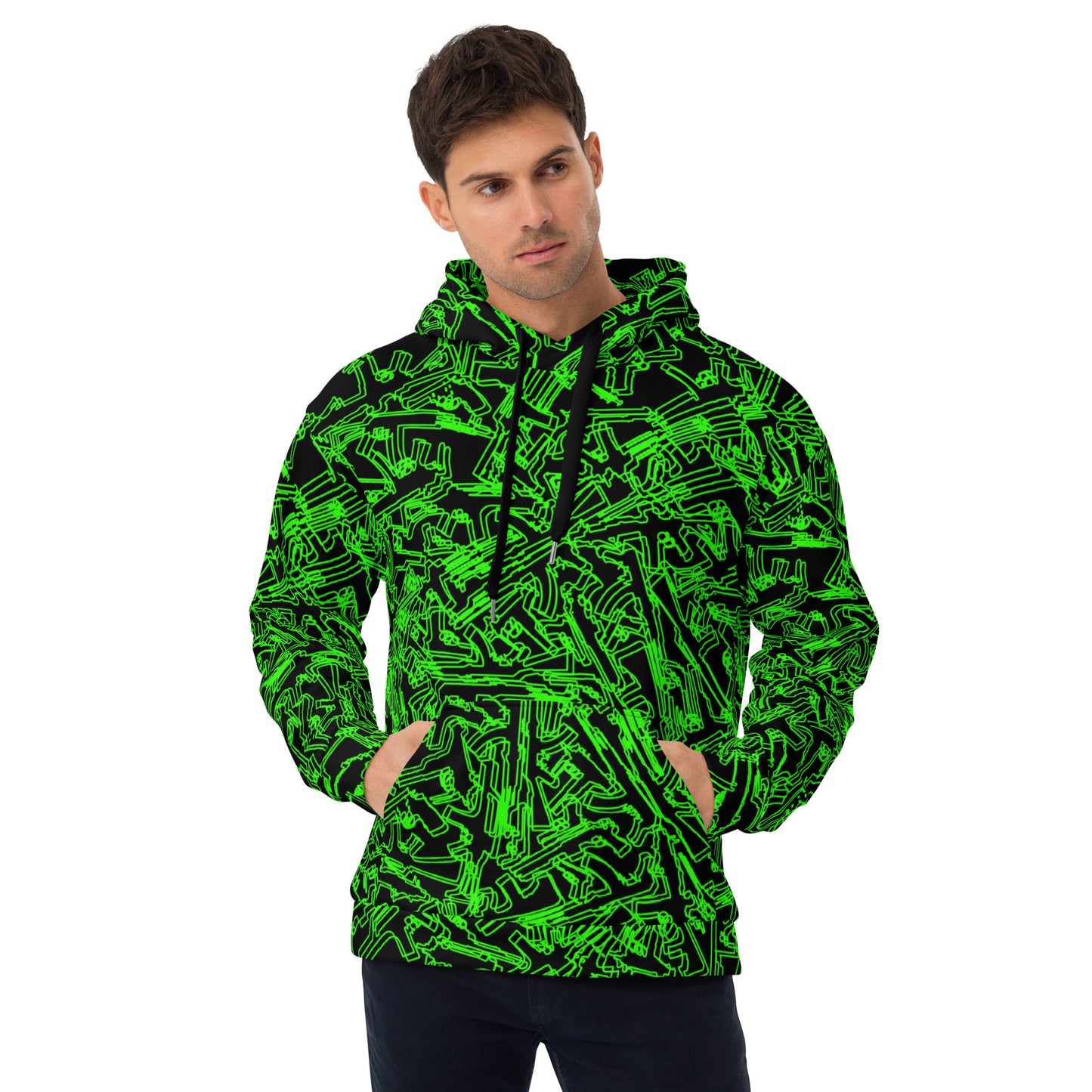 NEON BLUR Green Unisex Hoodie