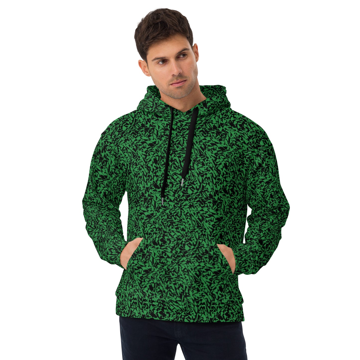 GUGstatic Hoodie (Black and Sea Green)