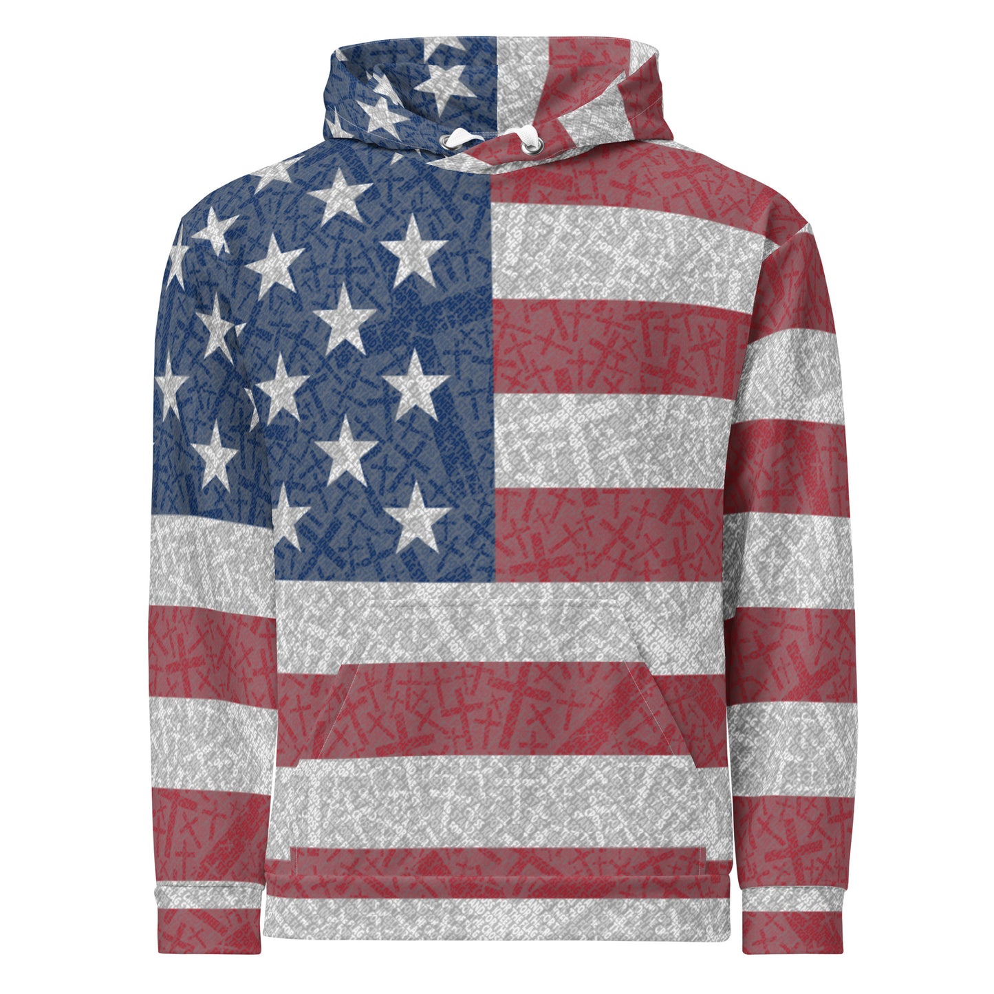 Stand for the Flag Kneel for the Cross "Crossed Up" American Flag Hoodie