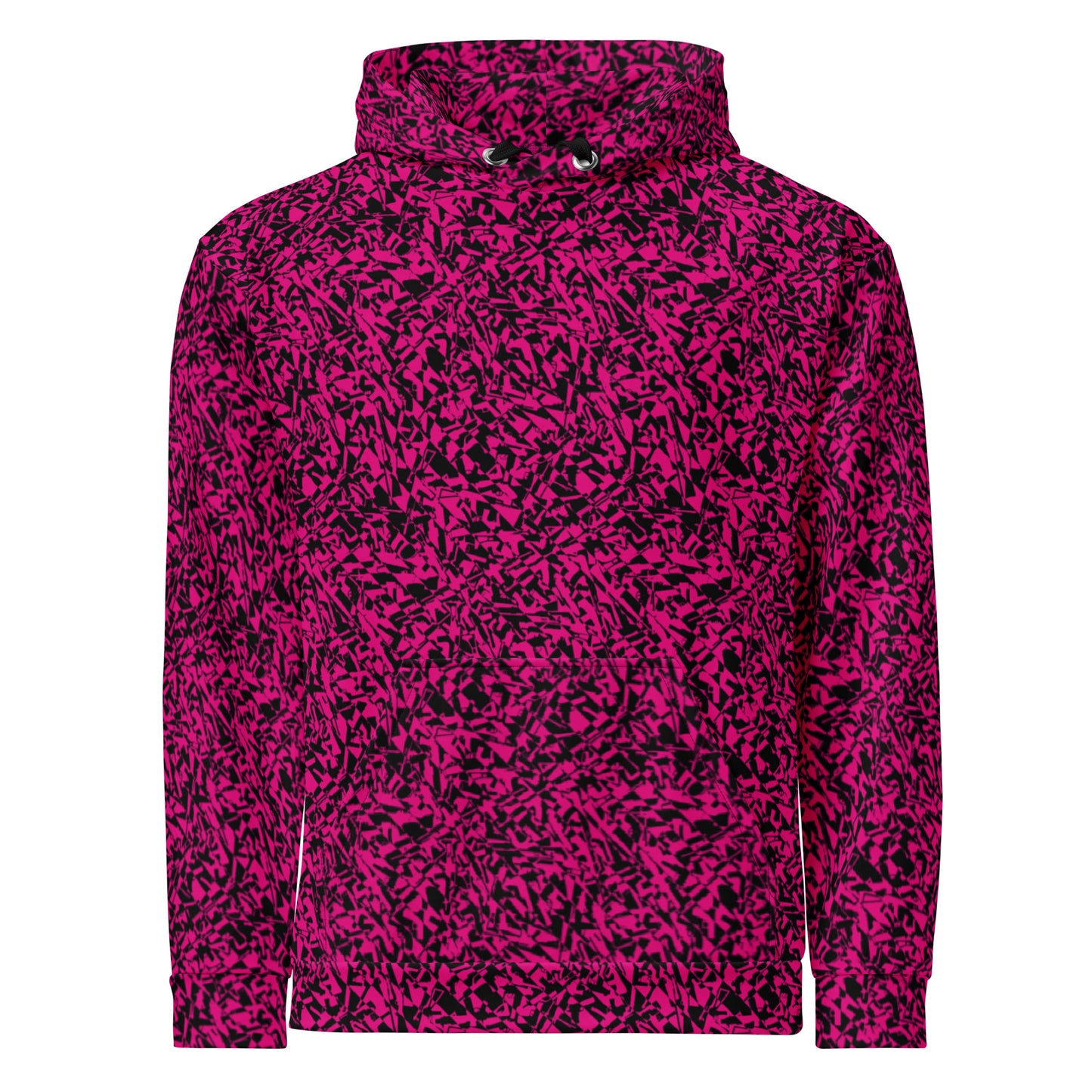 GUGstatic unisex Hoodie (Black and medium violet red)