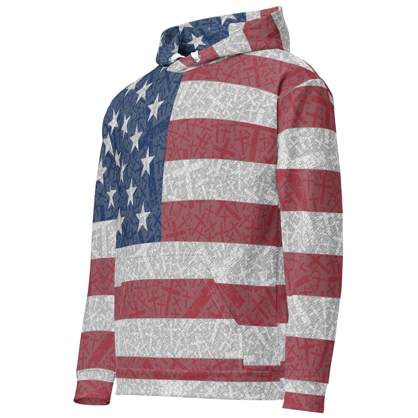 Stand for the Flag Kneel for the Cross "Crossed Up" American Flag Hoodie