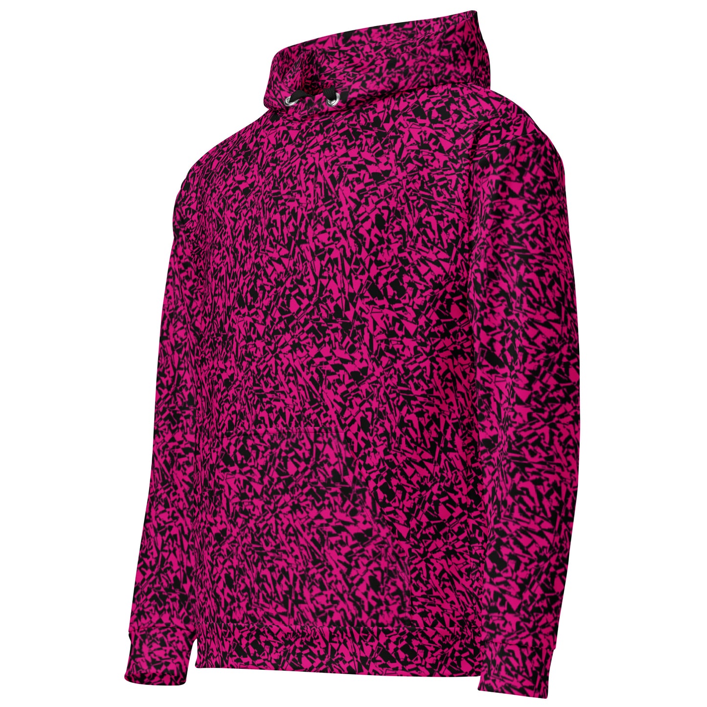 GUGstatic unisex Hoodie (Black and medium violet red)