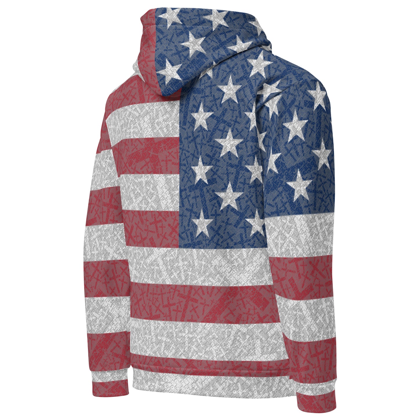 Stand for the Flag Kneel for the Cross "Crossed Up" American Flag Hoodie