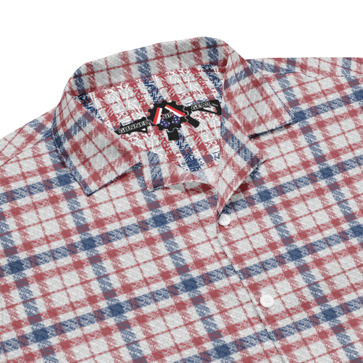 TRUMP 2024 MAKE AMERICA GREAT AGAIN Plaid button shirt