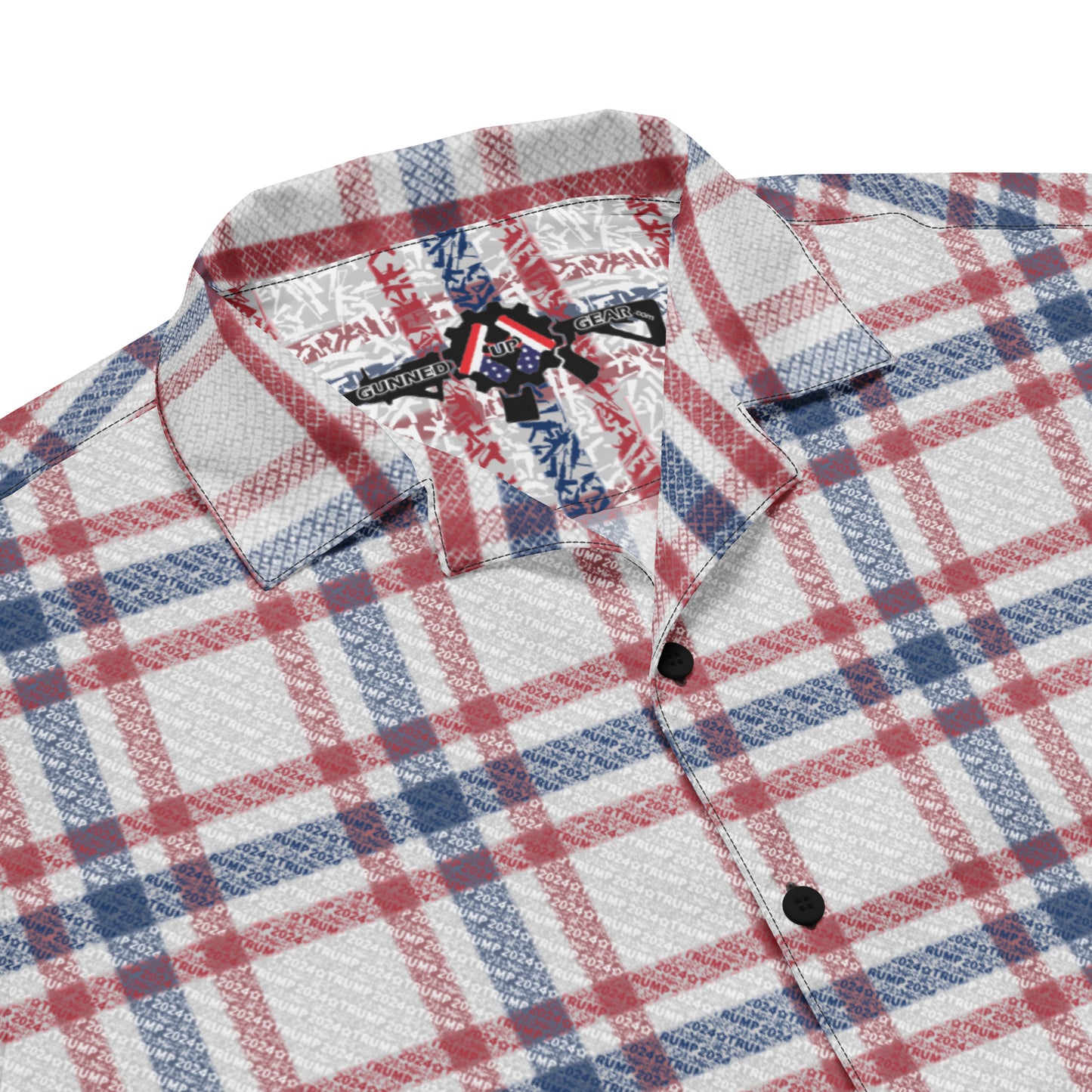 TRUMP 2024 **Mashup** button shirt