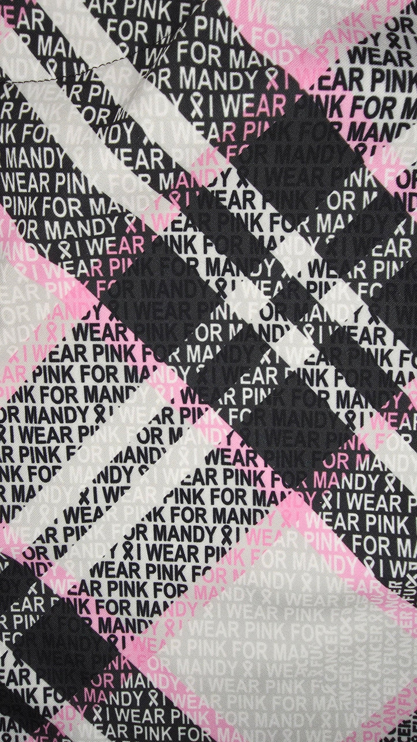 "I WEAR PINK FOR MANDY" Speakeasy Plaid Unisex Hoodie