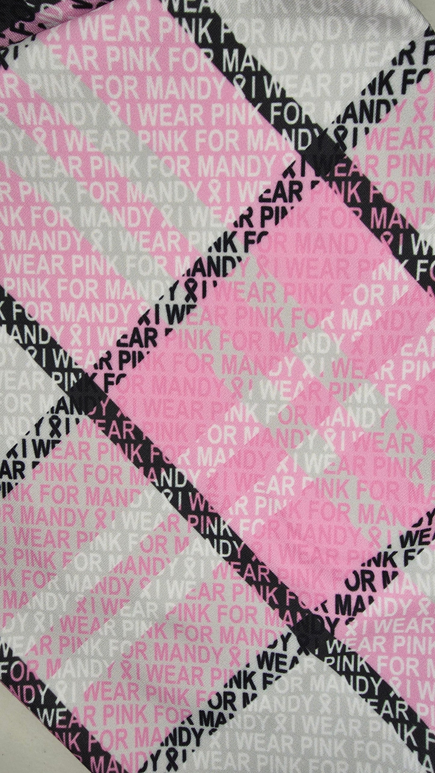 "I WEAR PINK FOR MANDY" Speakeasy Plaid Unisex Hoodie
