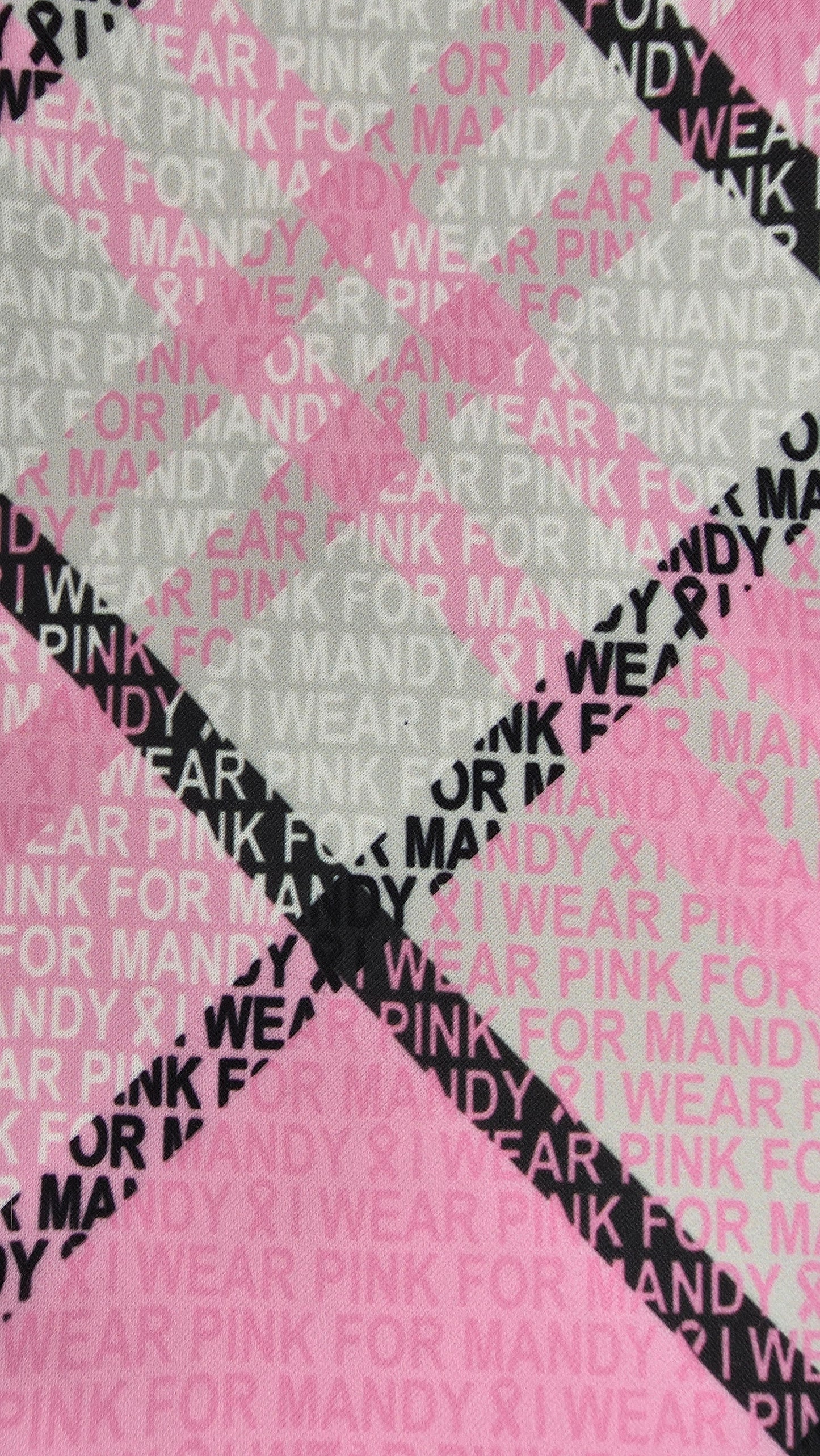 "I WEAR PINK FOR MANDY" Speakeasy plaid Unisex Hoodie