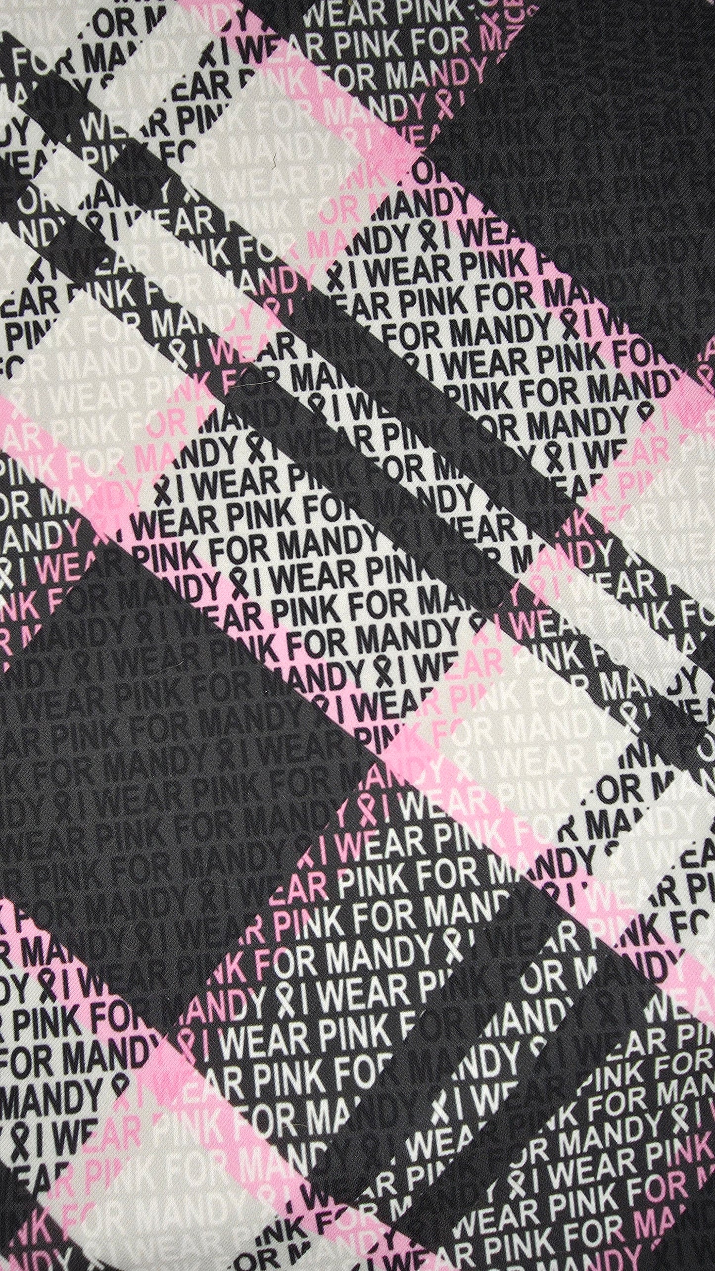 "I WEAR PINK FOR MANDY" Speakeasy Plaid Unisex Hoodie