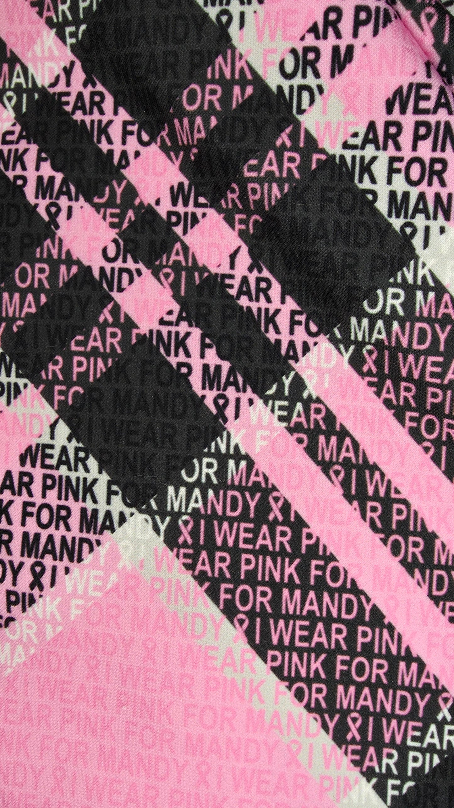 "I WEAR PINK FOR MANDY" Speakeasy Plaid Unisex Hoodie