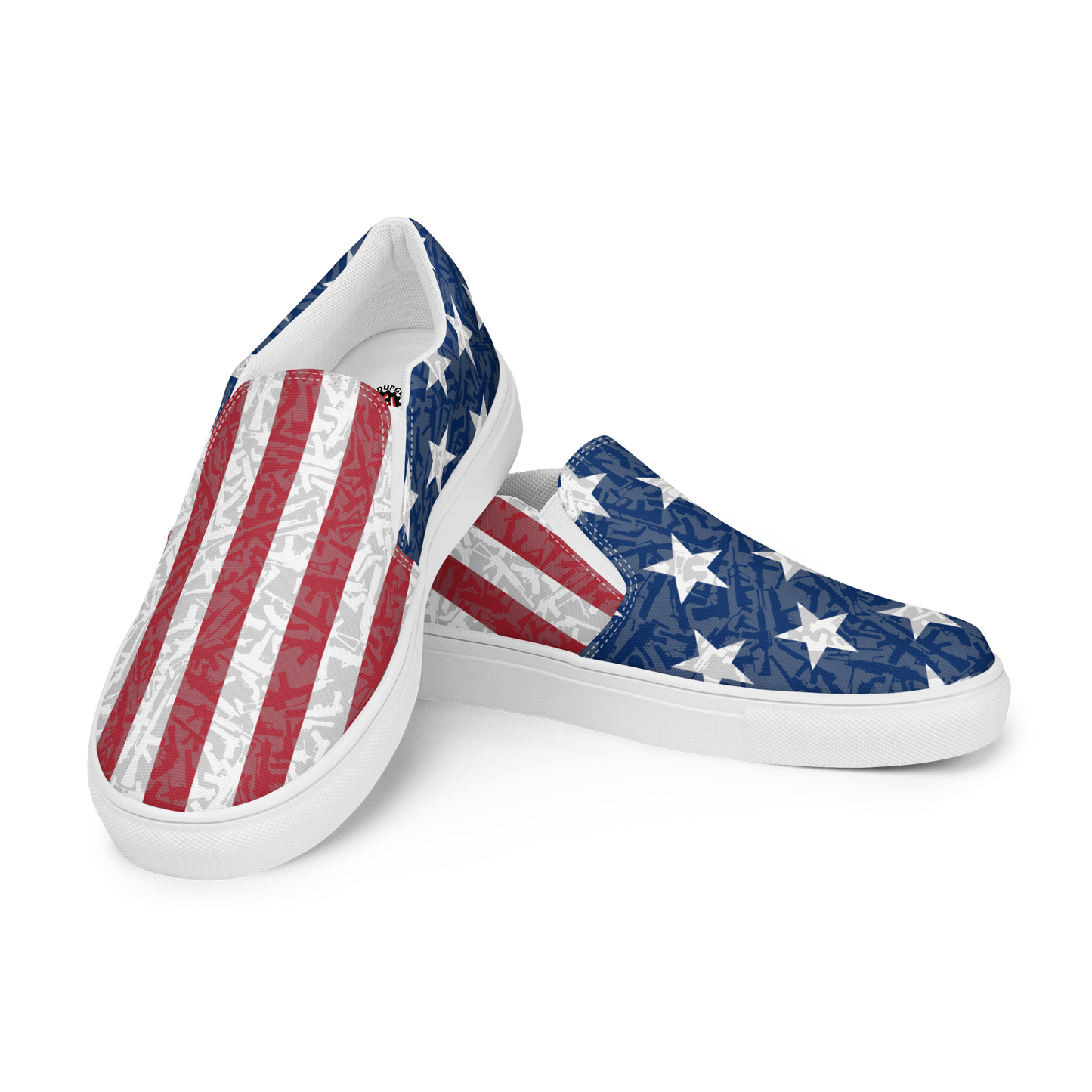 Faded GUGflag Men’s slip-on canvas shoes American Flag