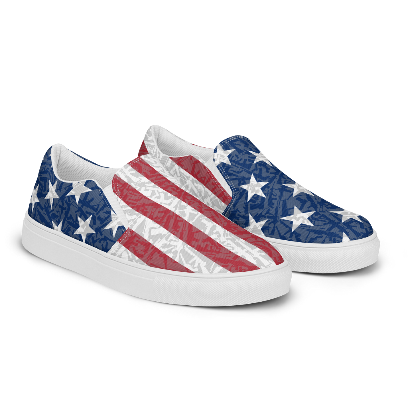 Faded GUGflag Men’s slip-on canvas shoes American Flag